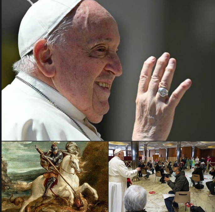 สุขสันต์วันฉลองพระนามเดิมพระสันตะปาปาฟรังซิส (‘Happy Name Day’: Well-wishers greet Pope on feast of St. George)