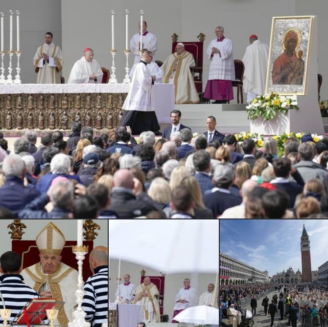 พระสันตะปาปาเรียกร้องทุกคนอยู่ร่วมกันและต้อนรับกันและกัน (Pope presides at Mass in Venice, calls for inclusion and hospitality)