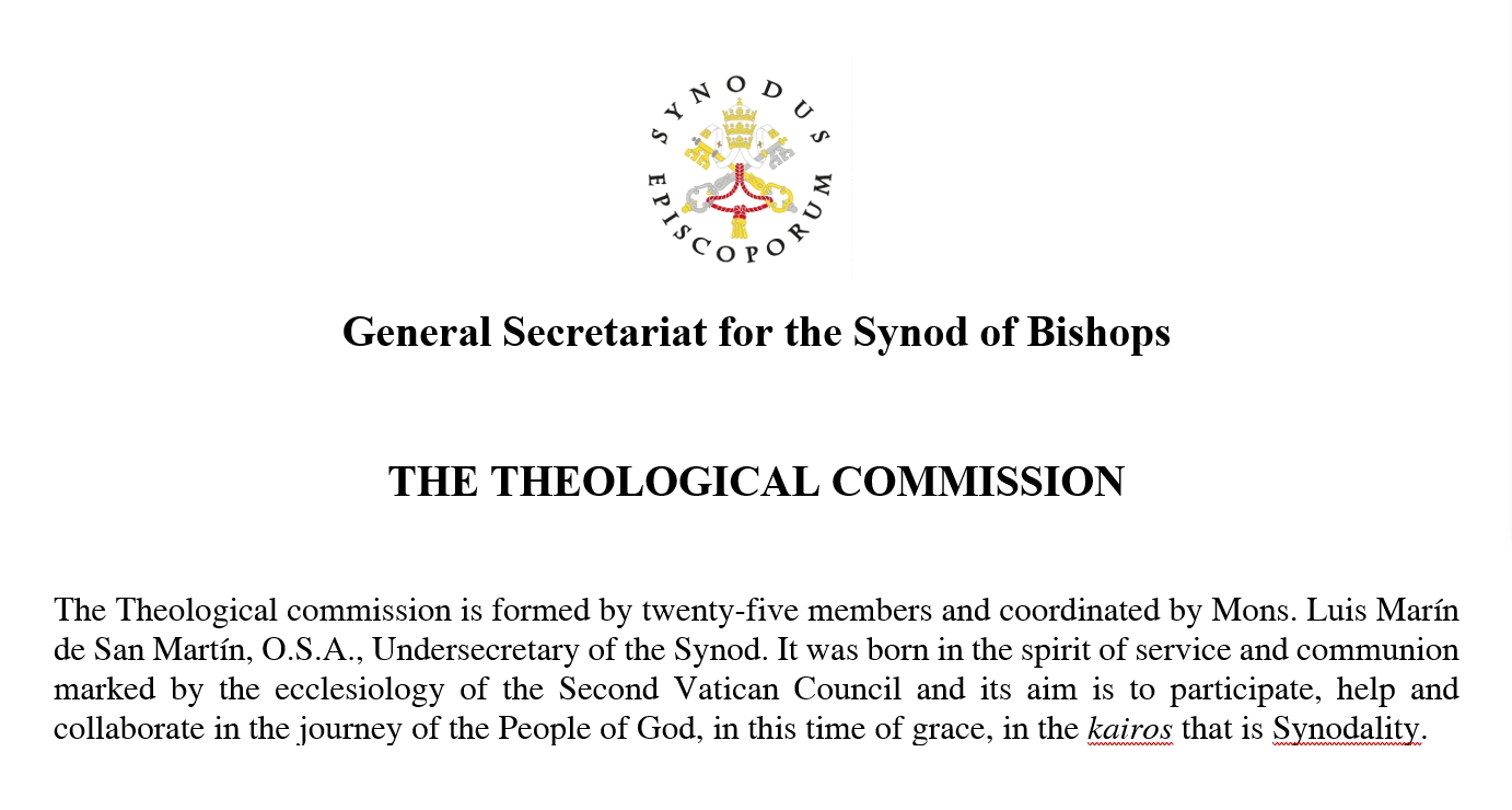 FOUR COMMISSIONS FOR SYNODALITY AND TASKS
